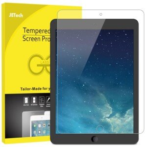JETech Screen Protector for iPad (9.7-Inch, 2018/2017 Model, 6th/5th Generation), iPad Air 1/2, iPad Pro 9.7-Inch, Tempered Glass Film, 1-Pack