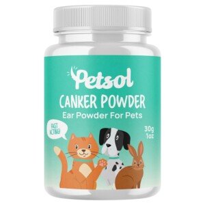 Fast Acting Ear Powder (Large 30g Tub) - Stops Head Shaking, Wax, Gunk & Ear Odour