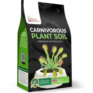 Grow Buddha Carnivorous Soil - Natural Indoor Carnivorous Plant Potting Mix Compost - Enriched with Special Nutrients - Carnivorous Soil Compost Mix for Venus flytrap Plants - Indoor Plant Soil (2L)