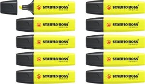 STABILO BOSS ORIGINAL - Highlighter - Pack of 10 - Yellow