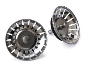 2 Pcs Sink Strainer Plug Kitchen Drain Stoppers Stainless Steel Sink Plug Replacement with 18 Holes Plug Sink Stopper Waterproof Sink Basket Diameter 78mm Food Hair Catcher Filter for Kitchen Bathroom