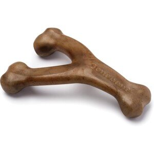 Benebone Indestructible Wishbone Dog Chew Toy for Aggressive Chewers, Long Lasting Tough Boredom Breaker for Dogs, Real Bacon Flavour, For Medium Dogs, Made in the USA