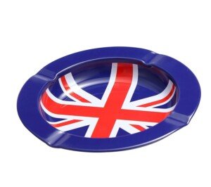 Union Jack Great Britain Metal Cigarette Ashtray For Home Office Garden GB Decoration Cigars Team British Patriotic Gift Bedroom Cool Ash Tray For Smoker