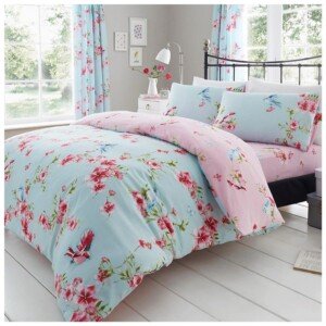 GC GAVENO CAVAILIA Duvet Cover With Pillow Cases - Polycotton Quilt Cover - Bedding Set King Size - Blue