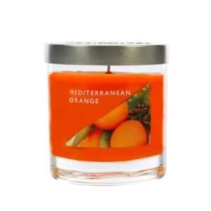WAX LYRICAL Medium Wax Fill Candle Mediterranean Orange. Burn Time Approx 50 Hours Jar, Silver