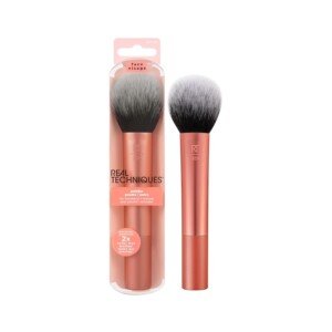 Real Techniques Ultra Plush Face Brush, large, soft, fluffy makeup tool for powder, bronzer, or blush, vegan, cruelty-free, synthetic bristles, professional quality, 1 count