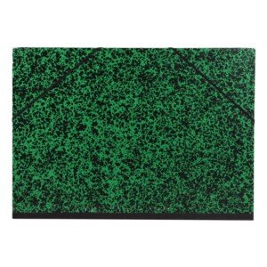 Clairefontaine - Ref 93245C - Annonay Art Folder - A4 Size, Elastic Strap Closure, 30mm Spine, White Paper Lining, Acid Free - Suitable for Transporting Artwork, Green