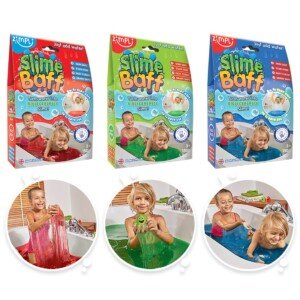 ZIMPLI - 3 x Slime Baff Bundle, Red, Green & Blue, Turns water into gooey slime, Birthday toys for boys & girls, Great Fun in Paddling pools, Certified Biodegradable