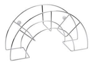SAUVIC 03303 18/8 Large Stainless Steel Wall Hose Stand - Silver