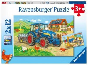 Ravensburger Hard at Work Jigsaw Puzzles for Kids Age 3 Years Up - Toddler Toys - 2x 24 Pieces