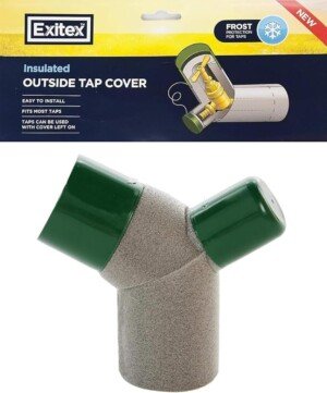Insulated Outside Tap Cover – Winter Frost Protection for Outdoor Garden Taps, Fits Most Standard Taps, Tap Usable When Fitted, Easy to Install