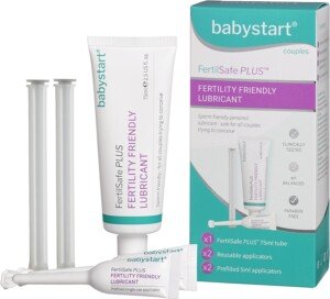 Fertility Lubricant - FertilSafe Plus Lubricating Gel Tube 75ml, x2 Re-Useable Applicator and x2 Prefilled 5ml Personal Lubrification - Natural, Water Based, Paraben Free, Fertile Friendly