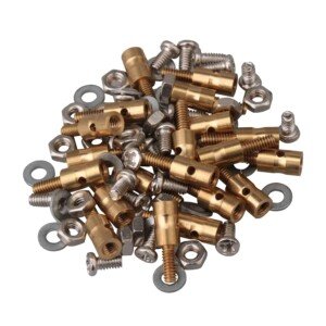 Mxfans 20pcs Metal 1mm Pushrod Linkage Stopper for RC Airplane Helicopter Boat with Screw Nut