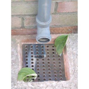 2-Pack 15x15 Centimeter Rustproof Stainless Steel Swirl Drain Covers - Hopper Lids - Outdoor Drain Cover - Metal Drain Covers Outdoor