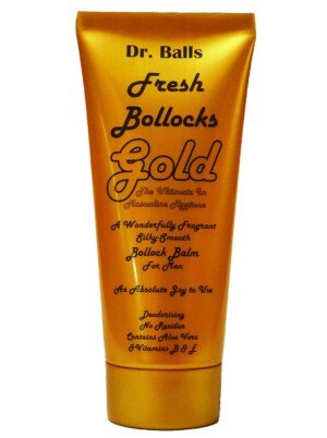 Fresh Bollocks Gold - Intimate Deodorant and Anti-Chafing Balm. 200ml tube.