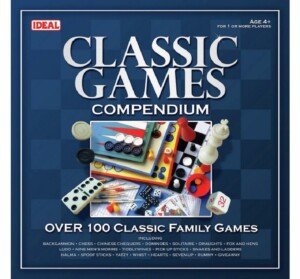 Ideal Classic Games Compendium: Over 100 classic family games Classic Board Games For 1+ Players Ages 4+, Assorted Colourslime Green