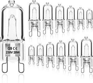 10 Pack G9 Halogen Bulbs | 28W 230V | Clear 2-Pin Capsule Lamps, Warm White, Dimmable, No Flicker – Oven & Home Lighting by Aspire UK