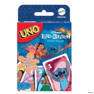 Mattel Games UNO Disney’s Lilo and Stitch Card Game for Kids, Adults & Family with Deck & Special Rule Inspired by the Movie, JCC10