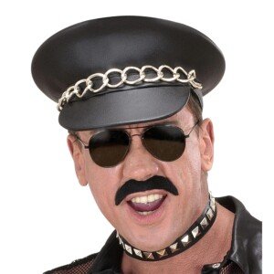 Hard Rock Leatherlook Job Theme Hats Caps & Headwear for Fancy Dress Costumes Accessory
