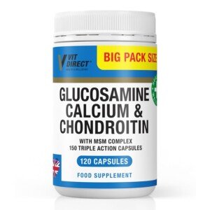 Glucosamine, Calcium & Chondroitin (with MSM Complex) - 120 Triple Action Capsules - Joint Care Supplement - Supports Joint Health - Designed to Reduce Joint Pain