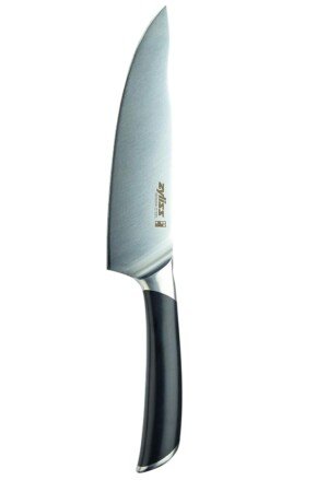 Zyliss Comfort Pro Chef Knife, 20cm/8in, Sharp Forged German Stainless Steel, Antibacterial Black Handle with Finger Rest, Professional Kitchen Knife/Vegetable Knife, Dishwasher Safe