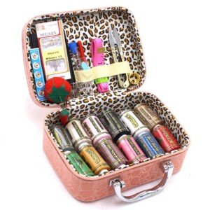 Sewing kit 51 PCS Mini Sewing kit Sewing Kits for Adults Travel Sewing Set Sewing Thread (Pink)