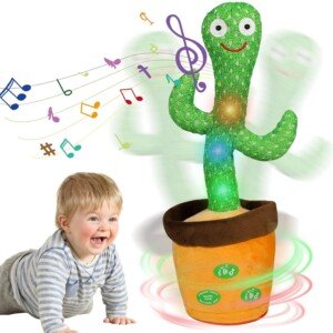 Dancing Talking Cactus Toy Repeat What You Say Singing Cactus Voice Recorder Baby Toys Volume Control with 120 Songs Funny Children Education Toys, Gifts and Home Decoration