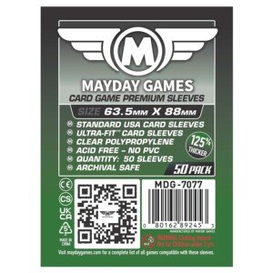 Mayday Games 63.5 x 88 mm SLEEVES Premium Card Game (Pack of 50)