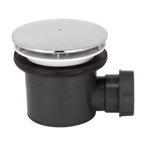 Wirquin 30120662 Tourbillon 90mm Shower Waste with ABS Chrome Dome, Grey