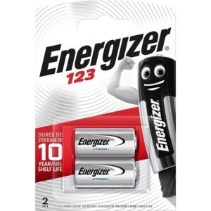 Energizer CR123 Batteries, 3V Lithium Battery, 2 Pack