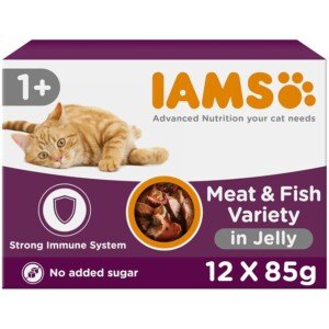 IAMS Adult Wet Cat Food Land & Sea in Jelly 12 x 85g