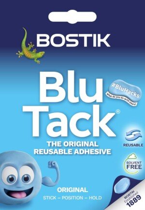 Bostik Blu Tack Blue - Handy Size - Multipurpose Reusable Adhesive - Clean - Safe & Easy to Use - Non-Toxic