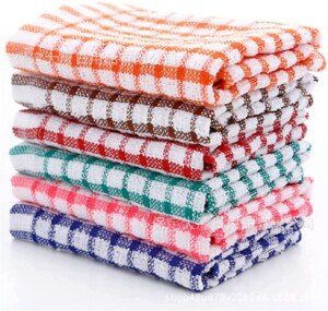 Vintage Kitchen Terry Tea Towels, 100% Cotton Pack of 3 Quick Drying Machine Washable Dish Cleaning, Hand Cloths