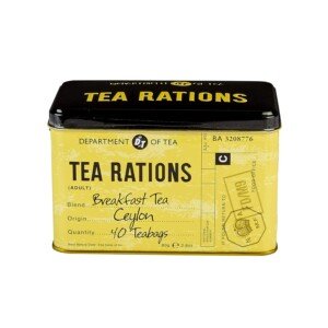 New English Teas Tea Rations Tea Tin with 40 English Breakfast Teabags