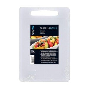 Chef Aid White Poly Chopping Board, Multipurpose Anti-Slip Surface, Easy Clean and Dishwasher Safe with Handle, 35 x 24cm, Other Colour Options Available.