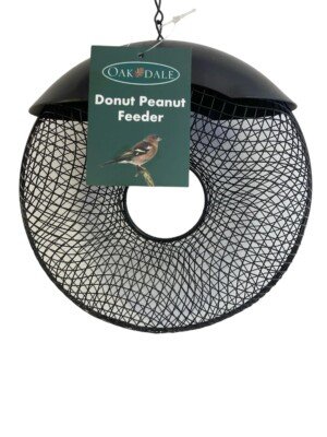 Oakdale Donut Premium Peanut Wild Bird Feeder - Easy Refillable Outdoor Hanging Garden Decoration For Birdwatching