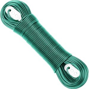 “The Strongest” Steel Washing Line by Smith‘s® (Green, Size 50m/164ft) | Super Strong, Lifelong, Heavy-Duty Outdoor & Indoor Clothesline | Rot, Mould & Weather Resistant | Lifelong Guarantee!