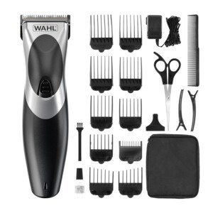 Wahl Clip ‘N Rinse Cord/Cordless Hair Clipper, Rechargeable Clipper, Hair Clippers for Men, Male Grooming Set, Corded, Cordless, Washable Head, Home Hair Cutting