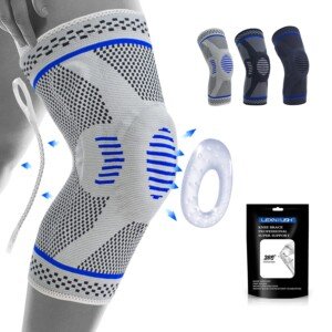 Professional Knee Support for Men/Women, Anti Slip Knee Brace Compression Sleeve with Patella Gel Pads & Side Stabilizers for Arthritis,Knee Pain,Meniscus Tear,ACL,Running,Sports,Joint Pain Relief