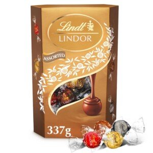 Lindt Lindor Assorted Chocolate Truffles – 337g Box (Approx. 26 Balls) – Smooth Filling – Mothers Day, Easter, Gift, Birthday, Congratulations, Sharing Treat