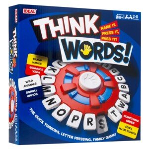 IDEAL Think Words | The Quick Thinking Letter Pressing Game | For Ages 8+ | For 2-8 Players | Easy to Play | Answer in 10 Seconds | Bring Friends & Family Together | Gift Idea For Christmas & Birthday