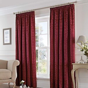 Fusion Eastbourne Curtains, 168 x 183cm, Burgundy