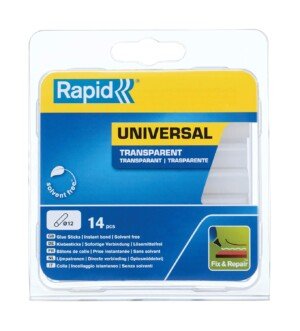 Rapid Multi-Purpose Transparent Hot Glue Sticks, Diameter: 12 mm, Length: 94 mm, 125 g, 40107356