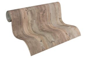A.S. Création Wood Wallpaper Elements Non-Woven Wallpaper 10.05 m x 0.53 m Beige Brown Made in Germany 954053 95405-3