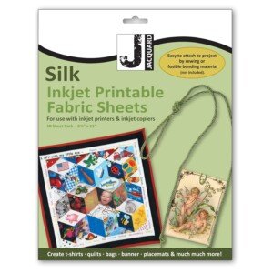 Jacquard Silk Habotai Inkjet Fabric Sheets – 10 Pack Printable Silk Sheets for Inkjet Printers, Fabric Printing & Craft Projects