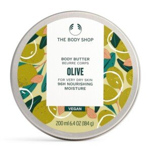 The Body Shop Olive Body Butter (1x 200ml), Body Moisturiser with Shea Butter, Body Cream for Very Dry Skin, 96H Nourishing Moisture, Body Care for All Skin Types, Vegan Formula