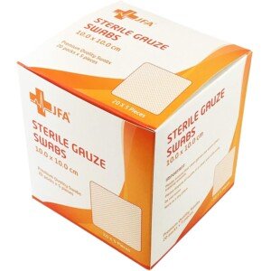 JFA Medical Premium Sterile Gauze Swabs 10cm x 10cm - Pack of 100