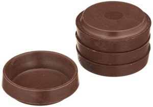 Merriway® BH01561 (4 Pcs) Non-Slip Rubber Castor Cups for Wood Hard Floors, Large Brown Outer Diameter 70mm (2.3/4 inch) - Pack of 4 Pieces