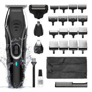 Wahl Aqua Blade 10 in 1 Multigroomer, Hair Trimmers for Men, Men’s Beard Trimmer, Stubble Trimmers, Body Trimmer, Fully Washable, Male Grooming Set, Home Hair Cutting