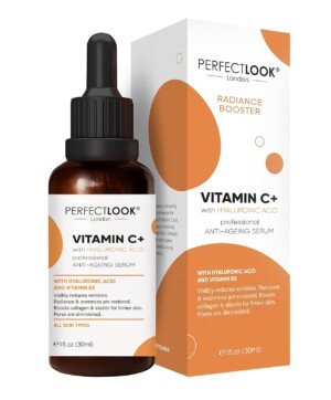 Vitamin C & Hyaluronic Acid Face Serum – 12% Vitamin C Brightening Serum for Dark Spots & Uneven Skin Tone – Hydrating Anti-Ageing with B5 & Vitamin E (30ml)